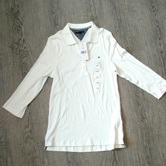 NWT Tommy Hilfiger 100% Cotton 3/4 Sleeve Polo - Picture 3 of 8